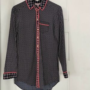 Vintage Y2K JUICY COUTURE Pink Floral Nightshirt Blouse Top Dress